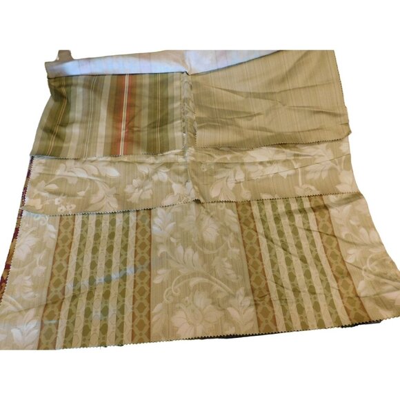 Vintage Floral Striped Fabric Remnants Multiple Colors & Patterns Cotton Blend I - Picture 4 of 13